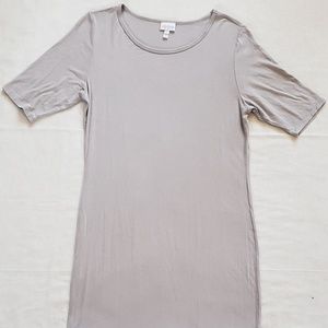 LulaRoe Julia Bodycon Solid Gray Dress Size Large